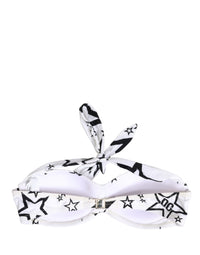 Dolce & Gabbana White Millennials Star Padded Bandeau Women's Underwear