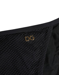 Dolce & Gabbana Black Tie-Side Bikini Bottom Swimsuit Women's Swimwear