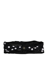 Dolce & Gabbana Black White Polka Dot Bandeau Beachwear Women's Swimwear