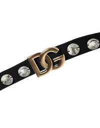 Dolce & Gabbana Black Crystal Embellished Bikini Bottom Women's Swimwear