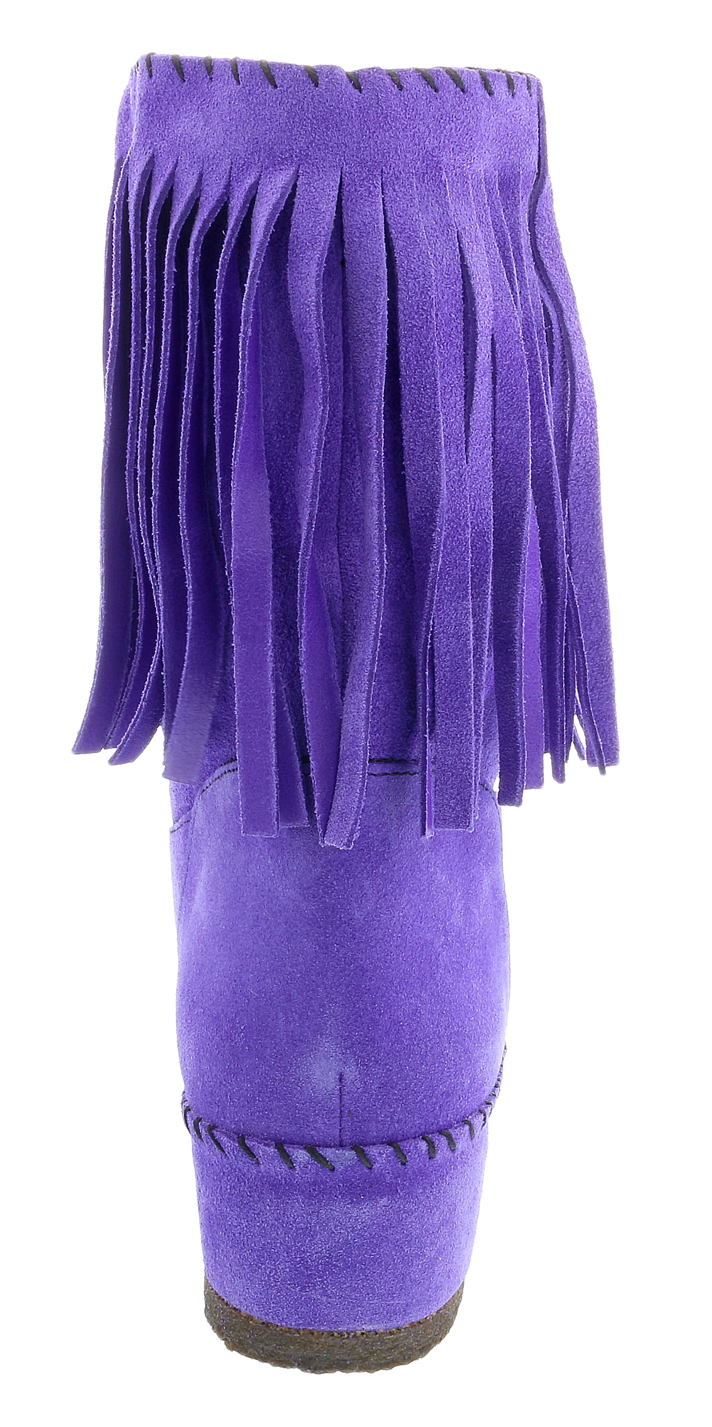 Daniela Fargion Violet Suede Suede Mid Calf Low Wedge Heel Boots-