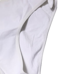 Dolce & Gabbana White Side-Tie Bikini Bottom Swimsuit Women's Swimwear