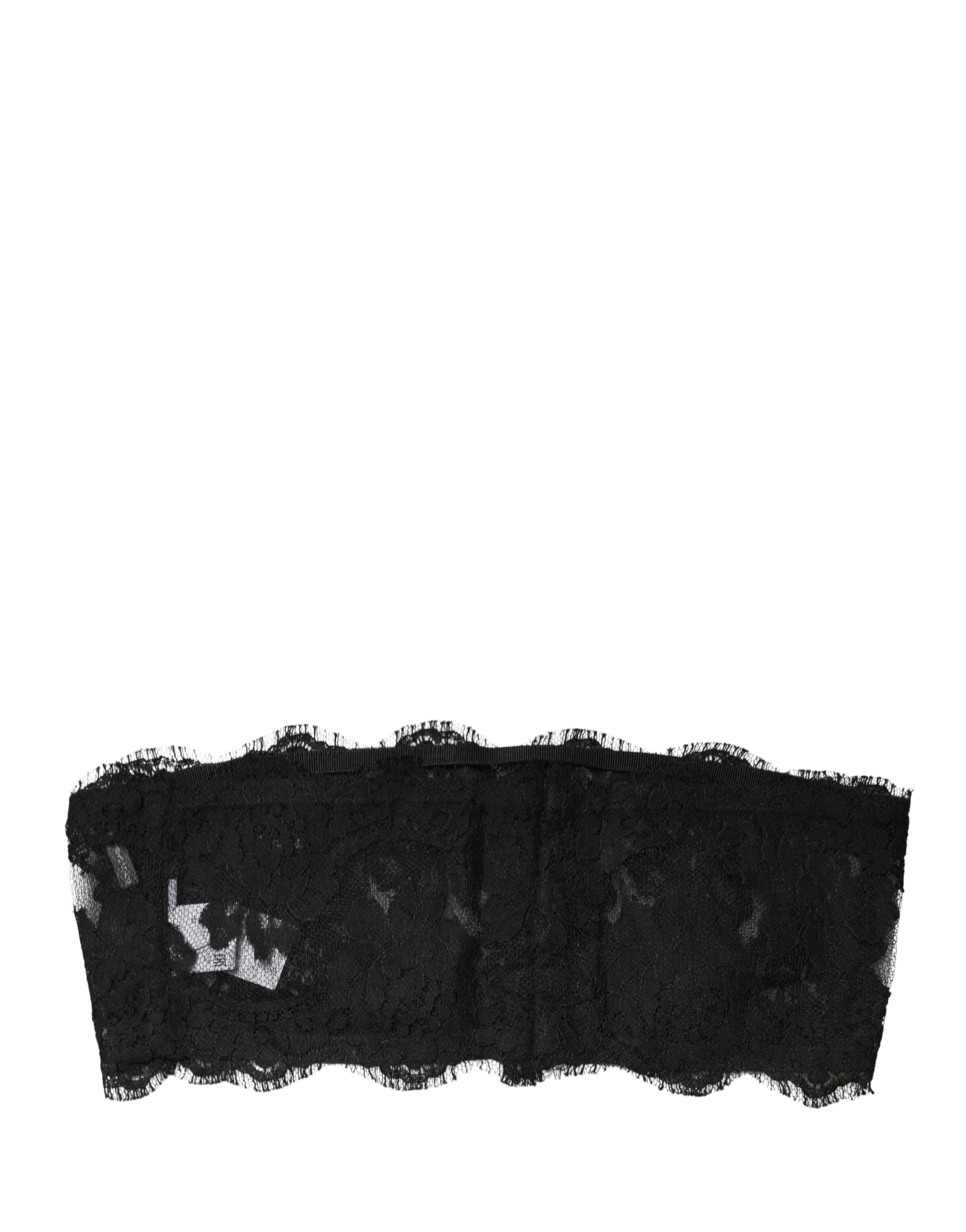 Dolce & Gabbana Dolce & Gabbana Black Lace Bandeau Bra Tube Top Women's Underwear