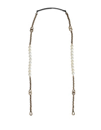 Dolce & Gabbana Dolce & Gabbana Black Leather Gold Chain Bag Accessory Shoulder Women's Strap