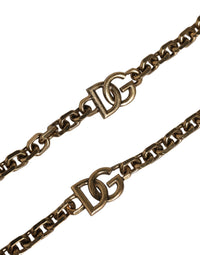 Dolce & Gabbana Dolce & Gabbana Black Leather Gold Chain Bag Accessory Shoulder Women's Strap