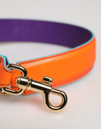 Dolce & Gabbana Dolce & Gabbana Orange Purple Calf Leather Bag Accessory  Shoulder Women's Strap