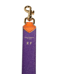 Dolce & Gabbana Dolce & Gabbana Orange Purple Calf Leather Bag Accessory  Shoulder Women's Strap