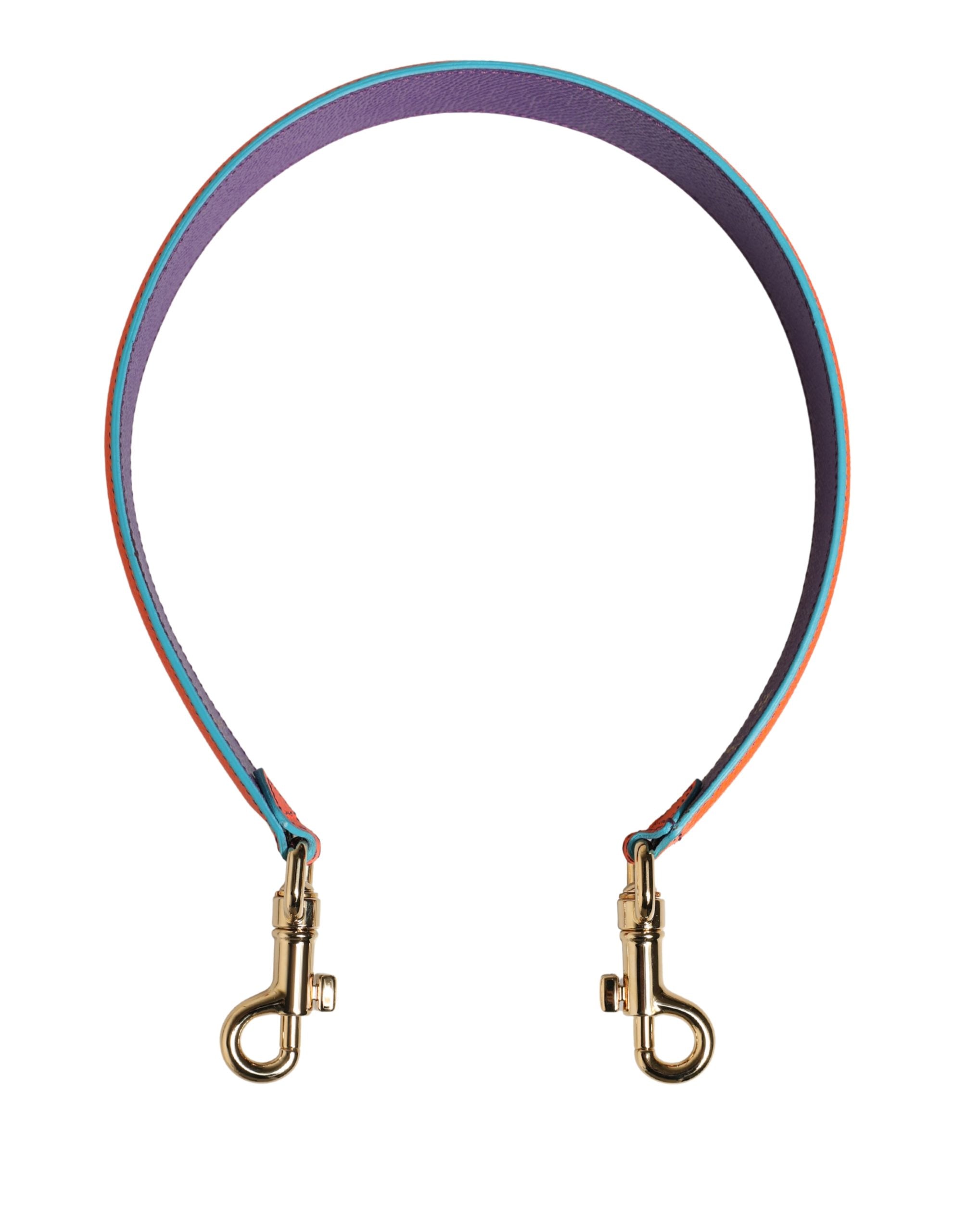 Dolce & Gabbana Dolce & Gabbana Orange Purple Calf Leather Bag Accessory  Shoulder Women's Strap