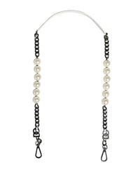 Dolce & Gabbana Dolce & Gabbana White Leather Silver Chain Bag Accessory Shoulder Women's Strap