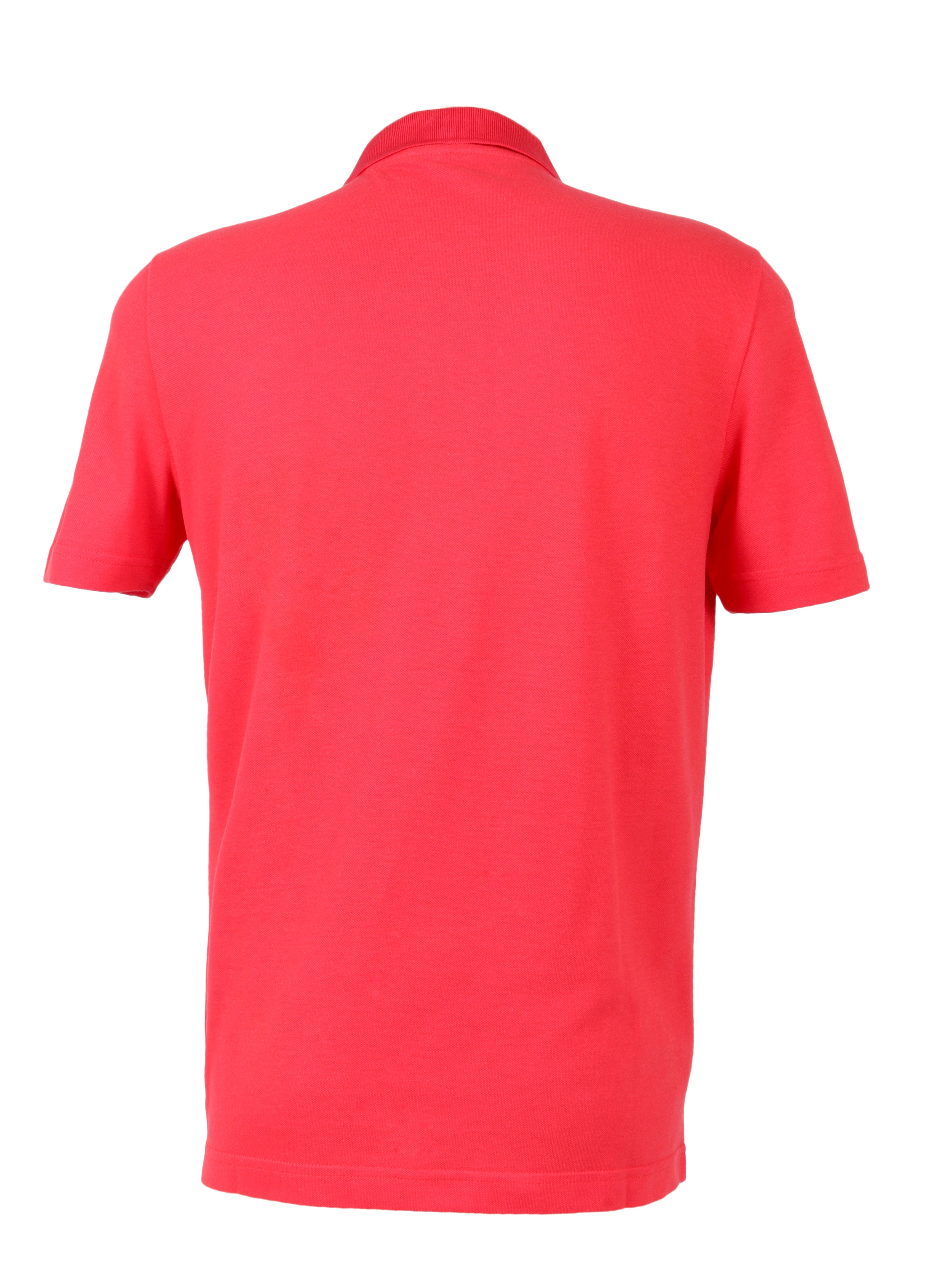 Piacenza Pure Cotton Bright Red Short Sleeve Polo Shirt-S