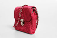 Prada Prada Pink Quilted Tessuto Impuntu Nylon Flap Crossbody Women's Bag (Authentic Pre-Loved)