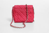 Prada Prada Pink Quilted Tessuto Impuntu Nylon Flap Crossbody Women's Bag (Authentic Pre-Loved)