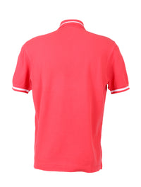 Piacenza Pure Cotton Red Short Sleeve Polo Shirt-XS