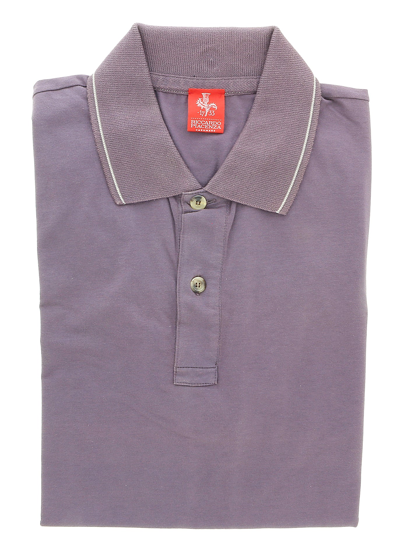 Piacenza Pure Cotton Soft Mauve Short Sleeve Polo Shirt