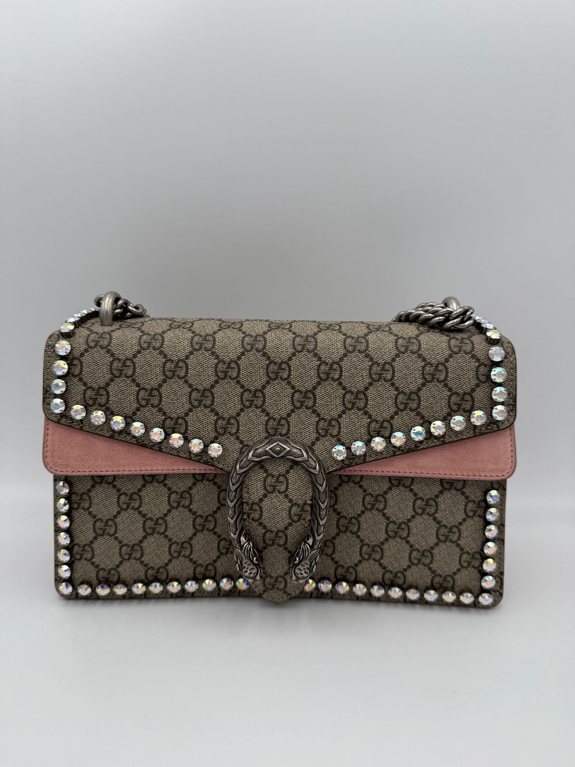 Gucci GUCCI DIONYSUS GG Supreme with Diamantes Women's Handbag (Authentic Pre-Loved)