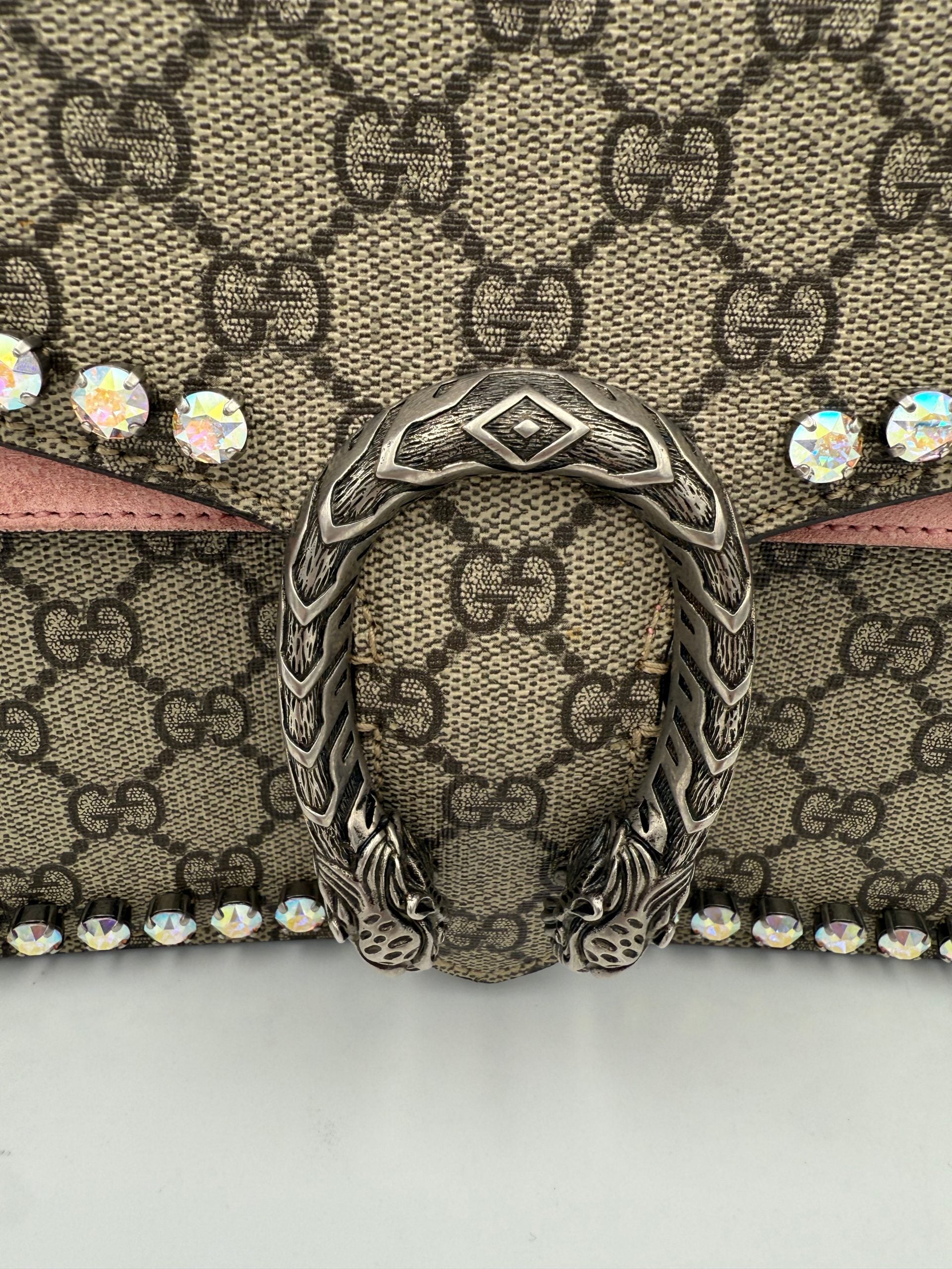 Gucci GUCCI DIONYSUS GG Supreme with Diamantes Women's Handbag (Authentic Pre-Loved)