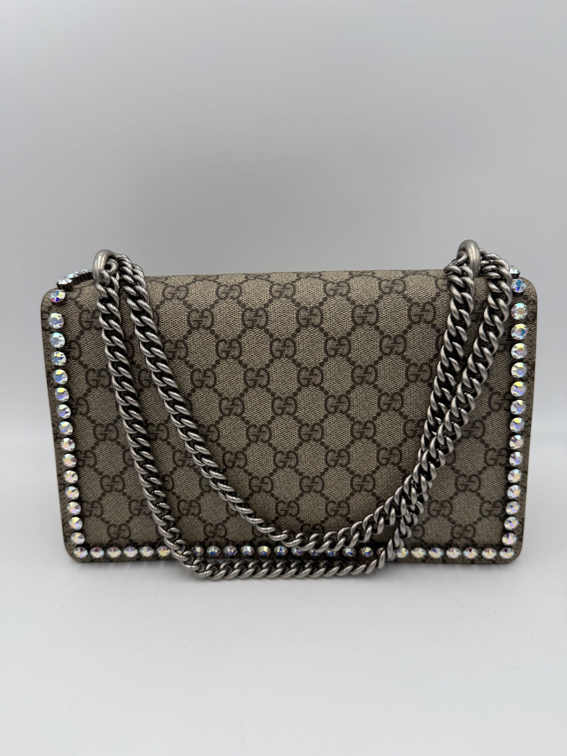 Gucci GUCCI DIONYSUS GG Supreme with Diamantes Women's Handbag (Authentic Pre-Loved)