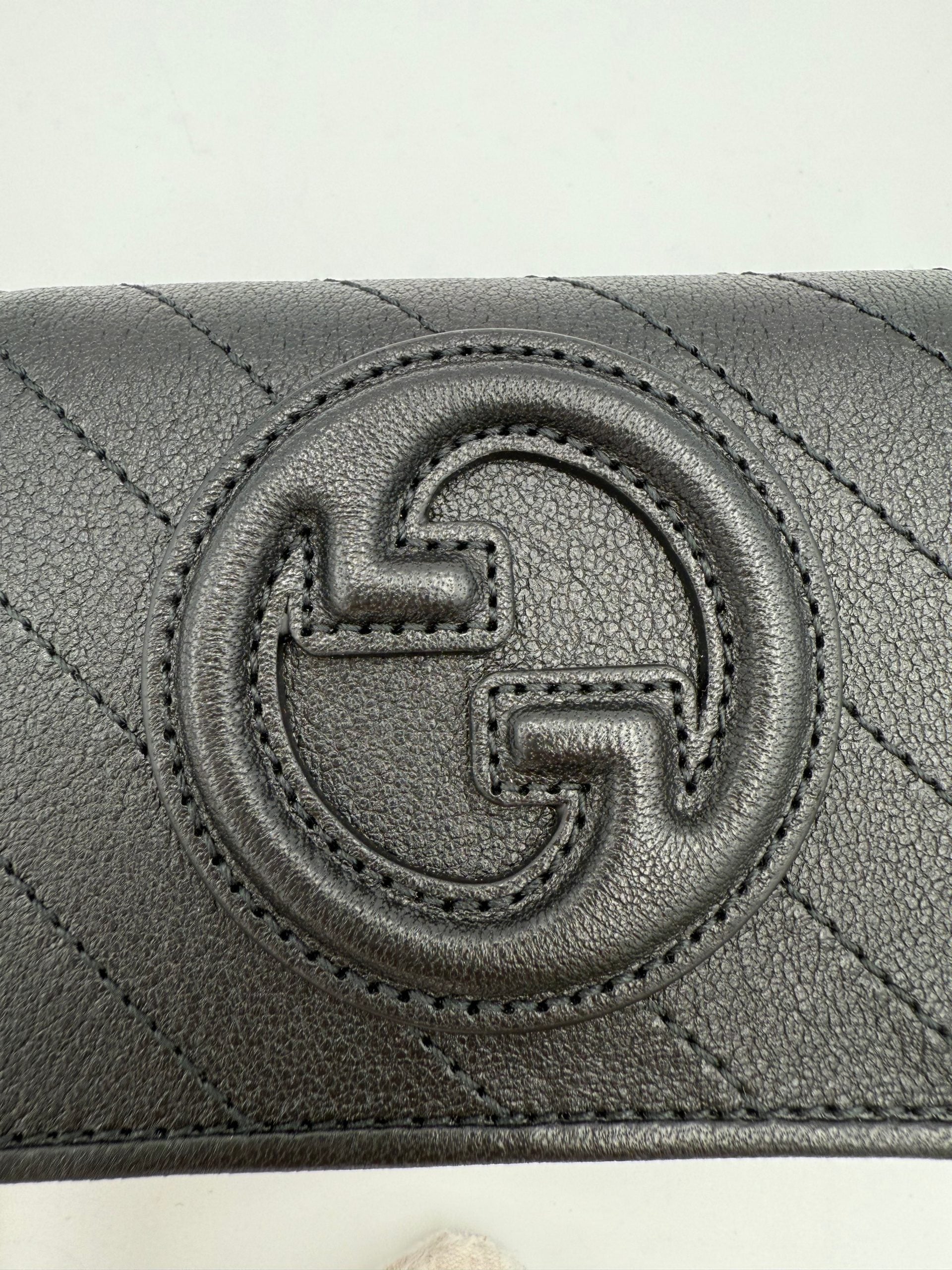 Gucci GUCCI GG BLONDIE Black Compact Wallet (Authentic Pre-Loved)