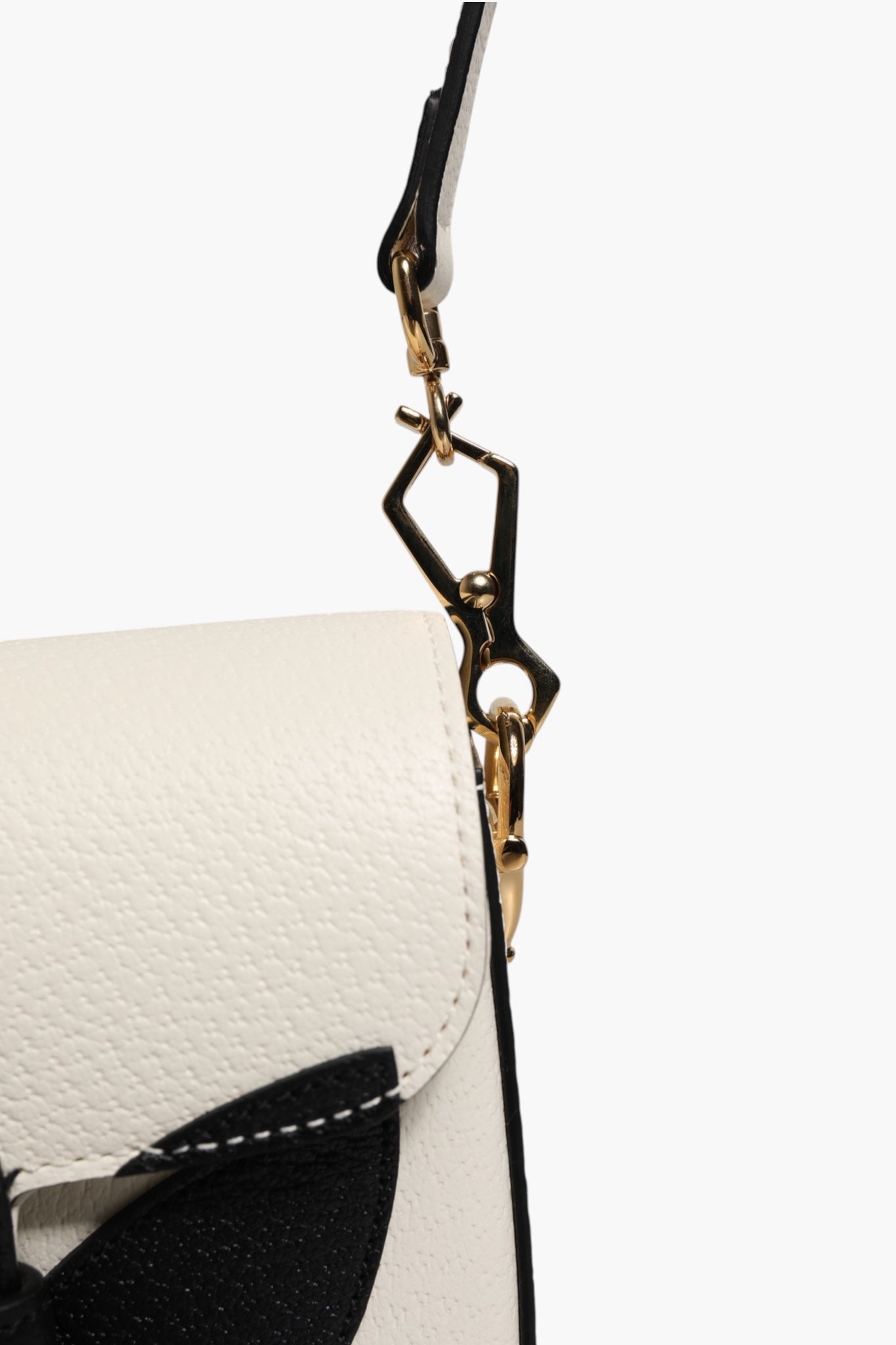Gucci Gucci x Adidas Horsebit 1955 White Black Calfskin Leather Shoulder Women's Bag (Authentic Pre-Loved)