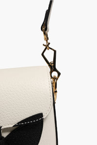 Gucci Gucci x Adidas Horsebit 1955 White Black Calfskin Leather Shoulder Women's Bag (Authentic Pre-Loved)