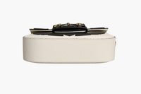 Gucci Gucci x Adidas Horsebit 1955 White Black Calfskin Leather Shoulder Women's Bag (Authentic Pre-Loved)