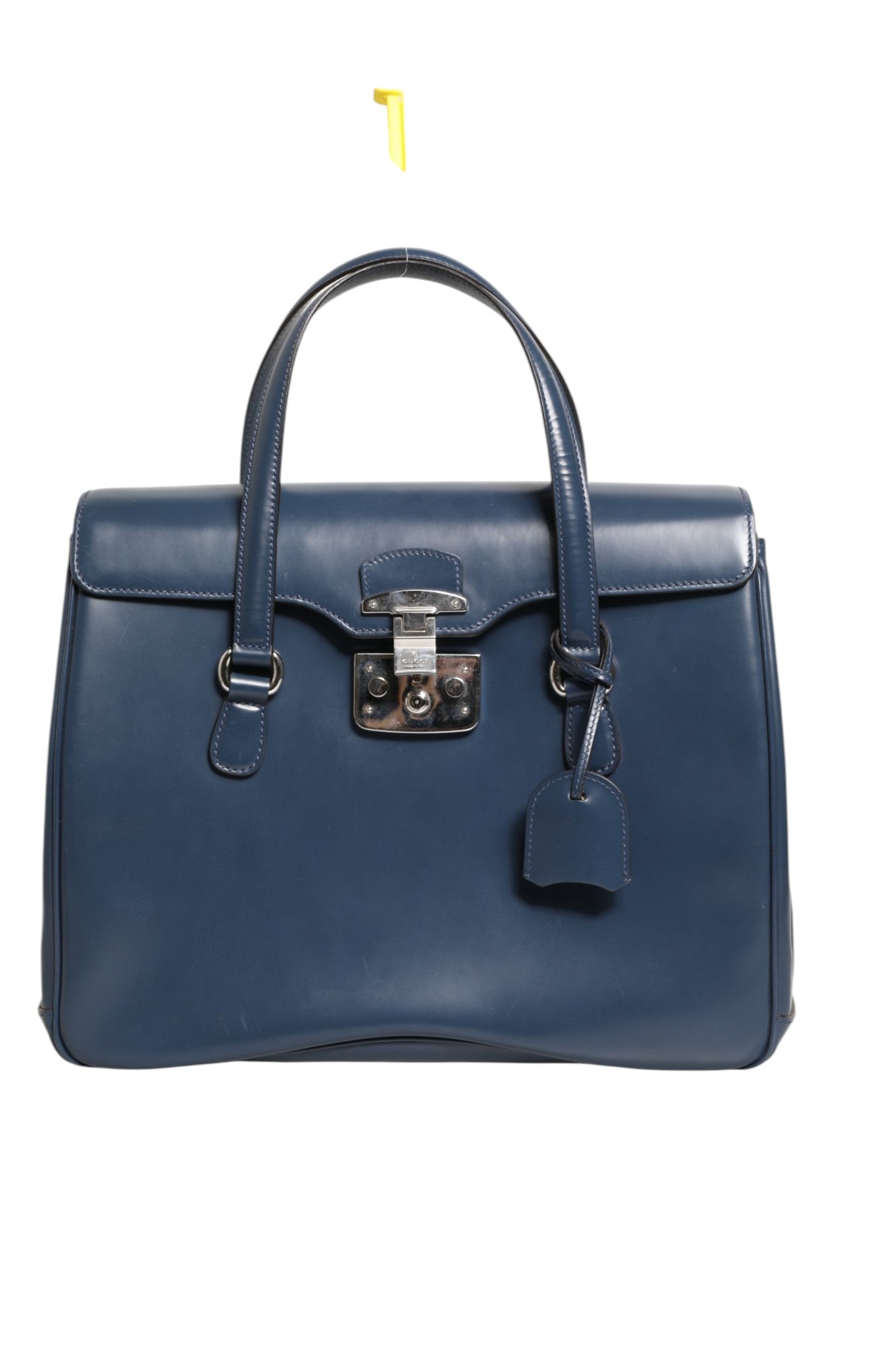 Gucci Gucci Blue Smooth Leather Lady Lock Shouler Women's Bag (Authentic Pre-Loved)