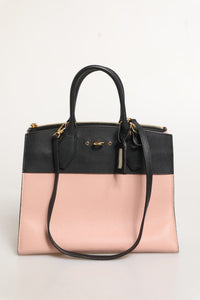 Louis Vuitton Pink and Black Leather City Steamer Leather Women's Handbag (Pre-Loved)