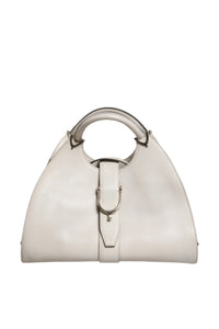 Gucci White Leather Stirrup Top Handle Women's Bag (Authentic Pre-Loved)