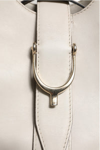 Gucci White Leather Stirrup Top Handle Women's Bag (Authentic Pre-Loved)