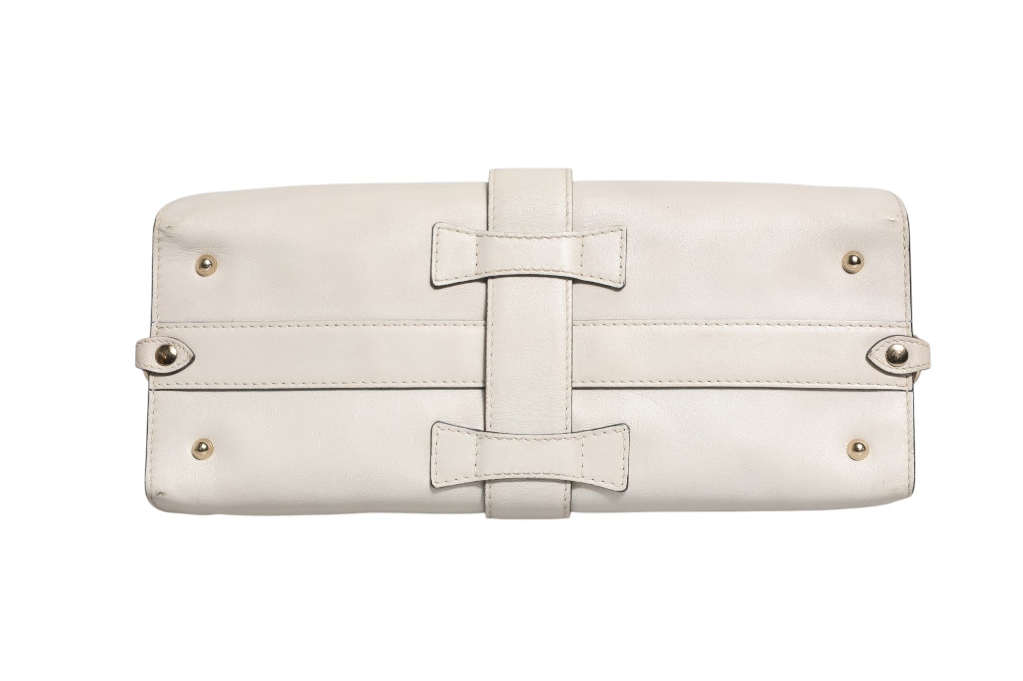 Gucci White Leather Stirrup Top Handle Women's Bag (Authentic Pre-Loved)