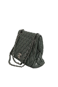 Chanel Quilted Lambskin Leather New Bubble Flap Women's Bag (Authentic Pre-Loved)