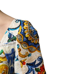 Dolce & Gabbana Dolce & Gabbana Multicolor Majolica Print Cotton Mini Women's Dress