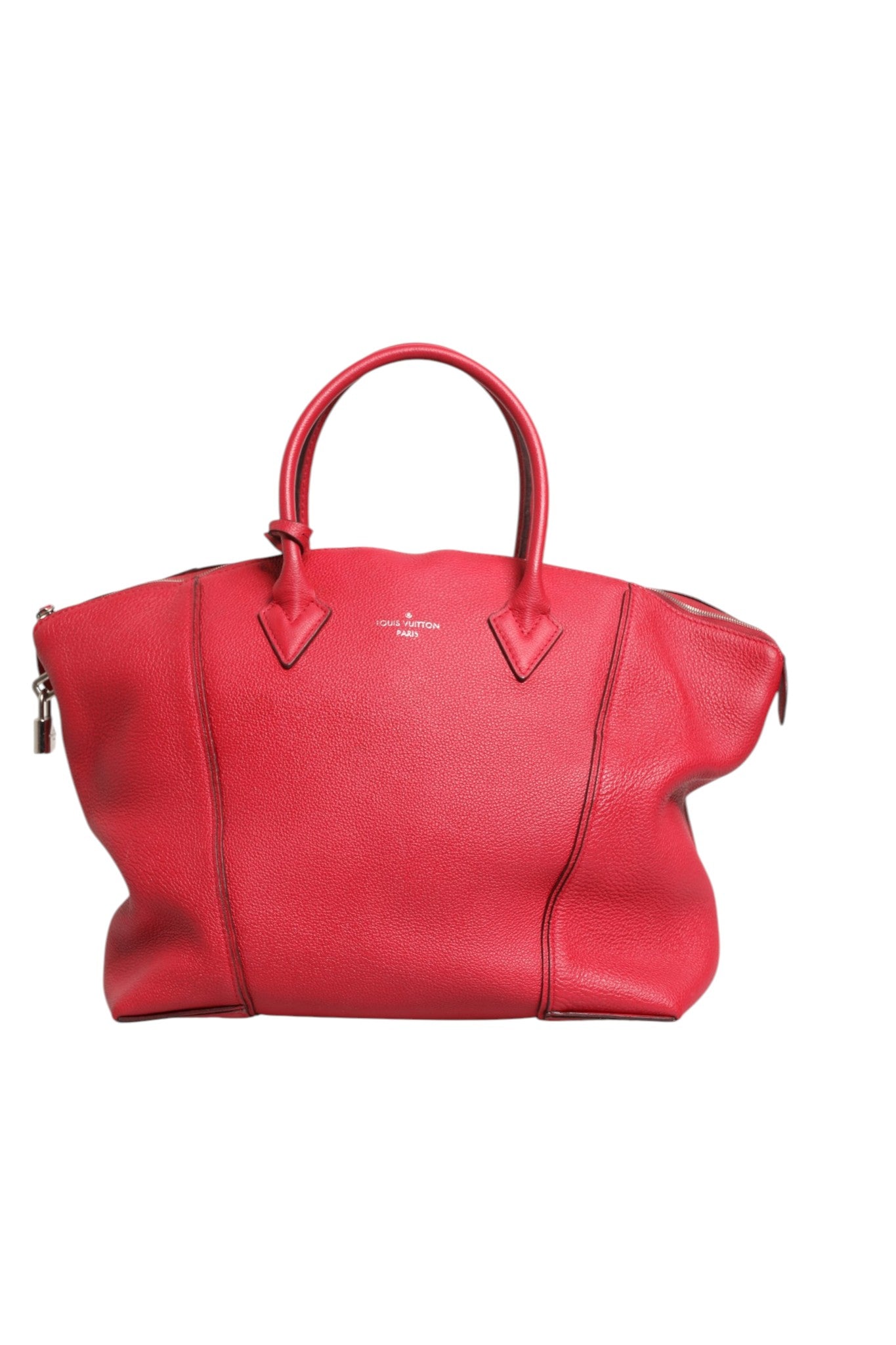Louis Vuitton Griotte Taurillon Leather Soft Lockit MM Crossbody Women's Bag (Authentic Pre-Loved)
