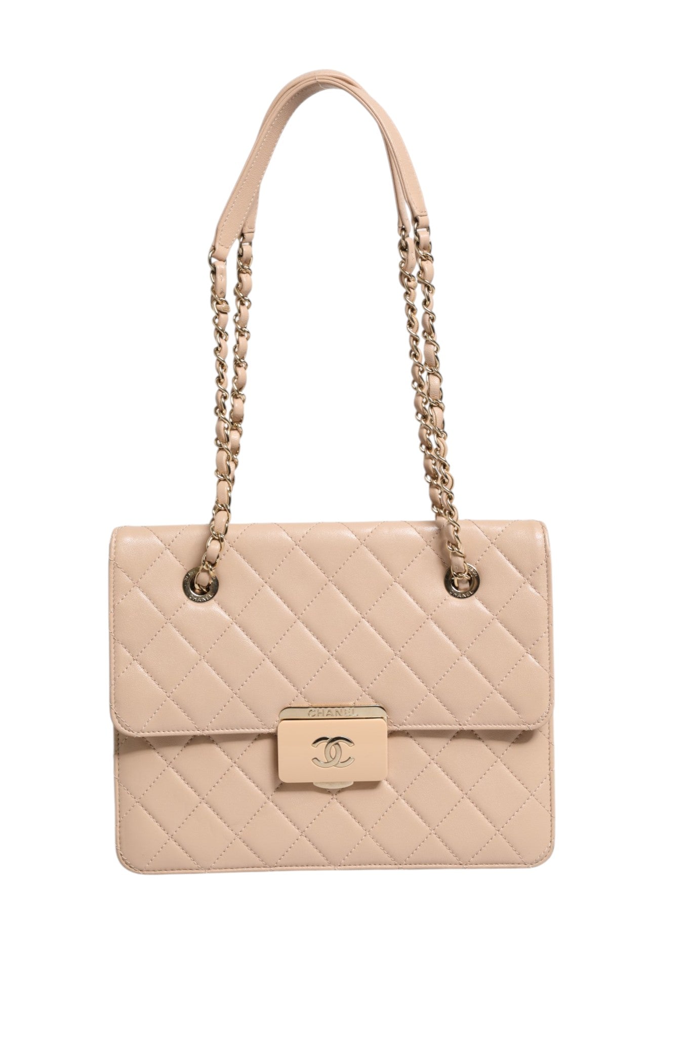 Chanel Quilted Leather Beauty Lock Flap Women's Bag (Pre-Loved)