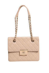 Chanel Quilted Leather Beauty Lock Flap Women's Bag (Pre-Loved)