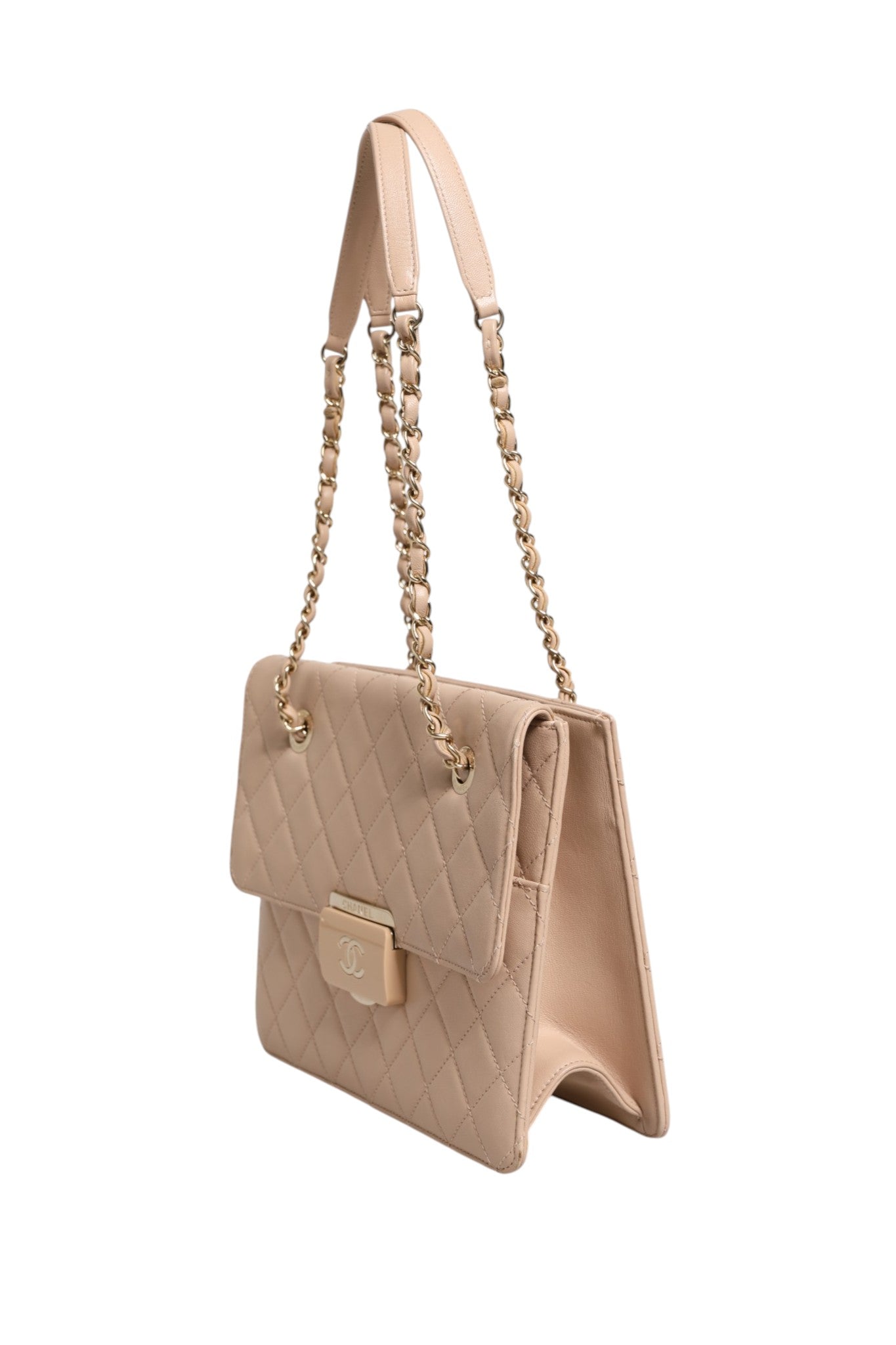 Chanel Quilted Leather Beauty Lock Flap Women's Bag (Pre-Loved)