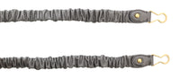Miu Miu Dark Grey Narrow Elastocized Nappa Leather Belt-