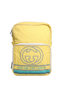 Gucci Yellow Nylon Gucci Blind For Love Backpack (Authentic Pre-Loved)