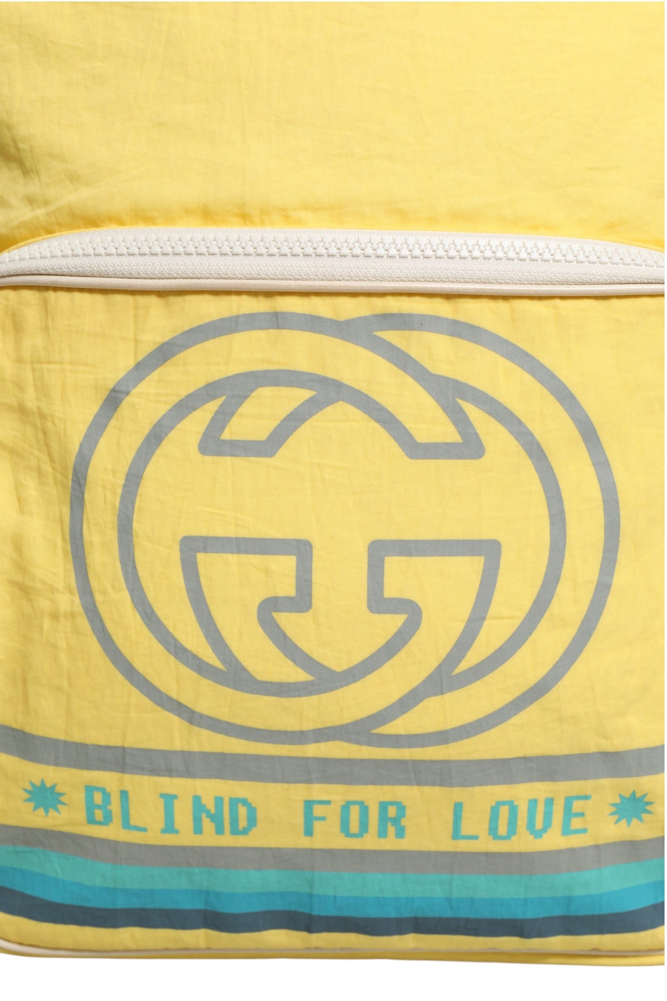 Gucci Yellow Nylon Gucci Blind For Love Backpack (Authentic Pre-Loved)