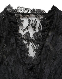 Dolce & Gabbana Black Lace A-line Long Evening Gown Women's Dress