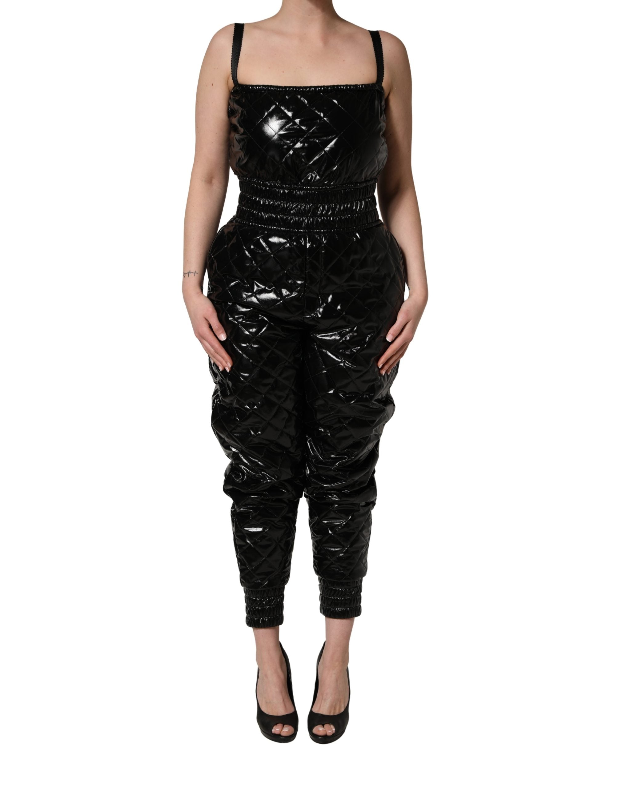 Dolce & Gabbana Dolce & Gabbana Black Sleeveless Romper Jumpsuit Women's Dress