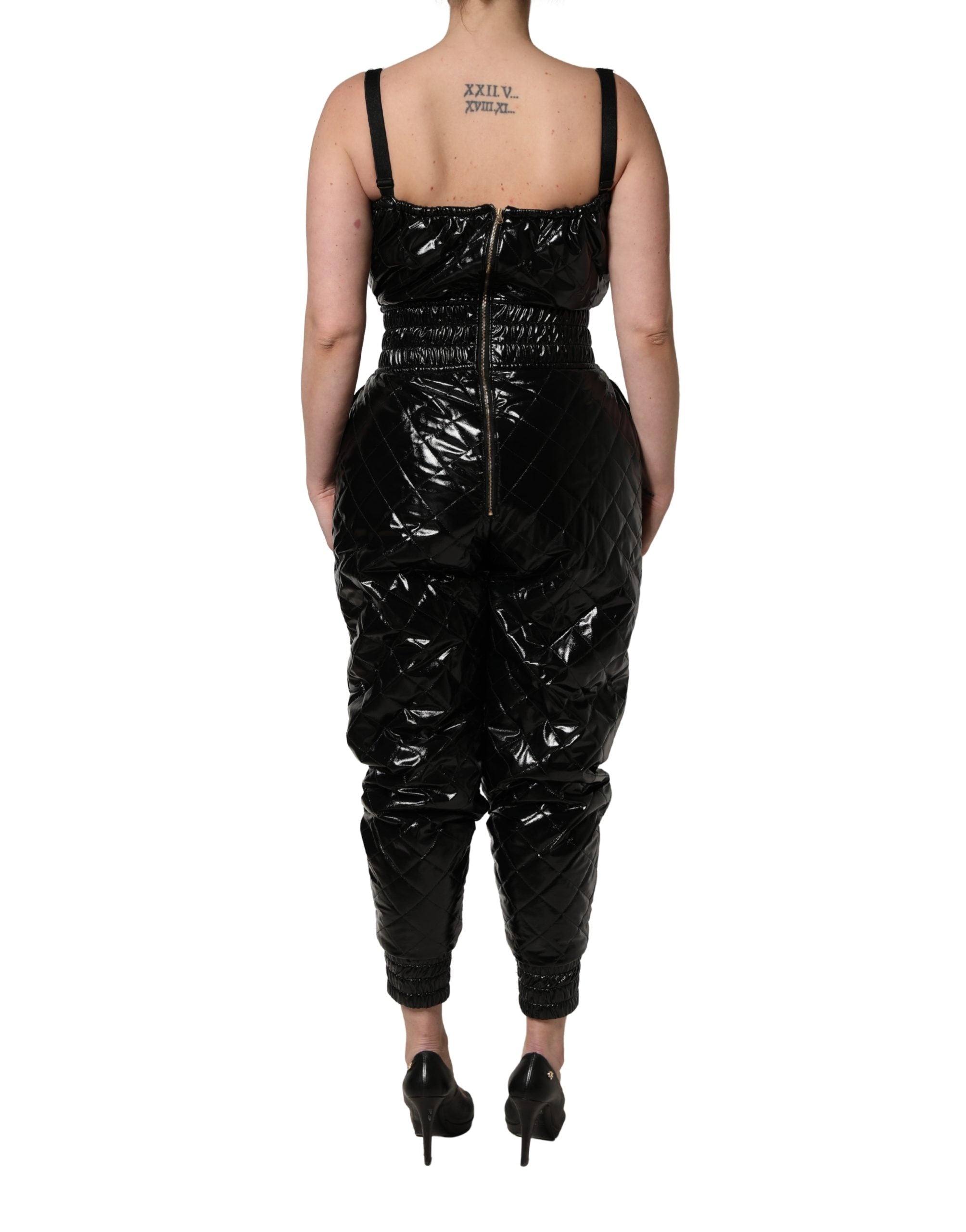 Dolce & Gabbana Dolce & Gabbana Black Sleeveless Romper Jumpsuit Women's Dress
