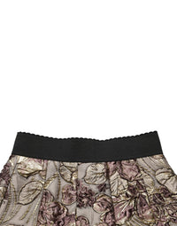 Dolce & Gabbana Multicolor Floral Jacquard A-LineMini Women's Skirt