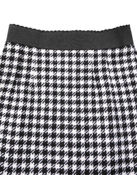 Dolce & Gabbana Dolce & Gabbana Black White Houndstooth HighWaist Mini Women's Skirt