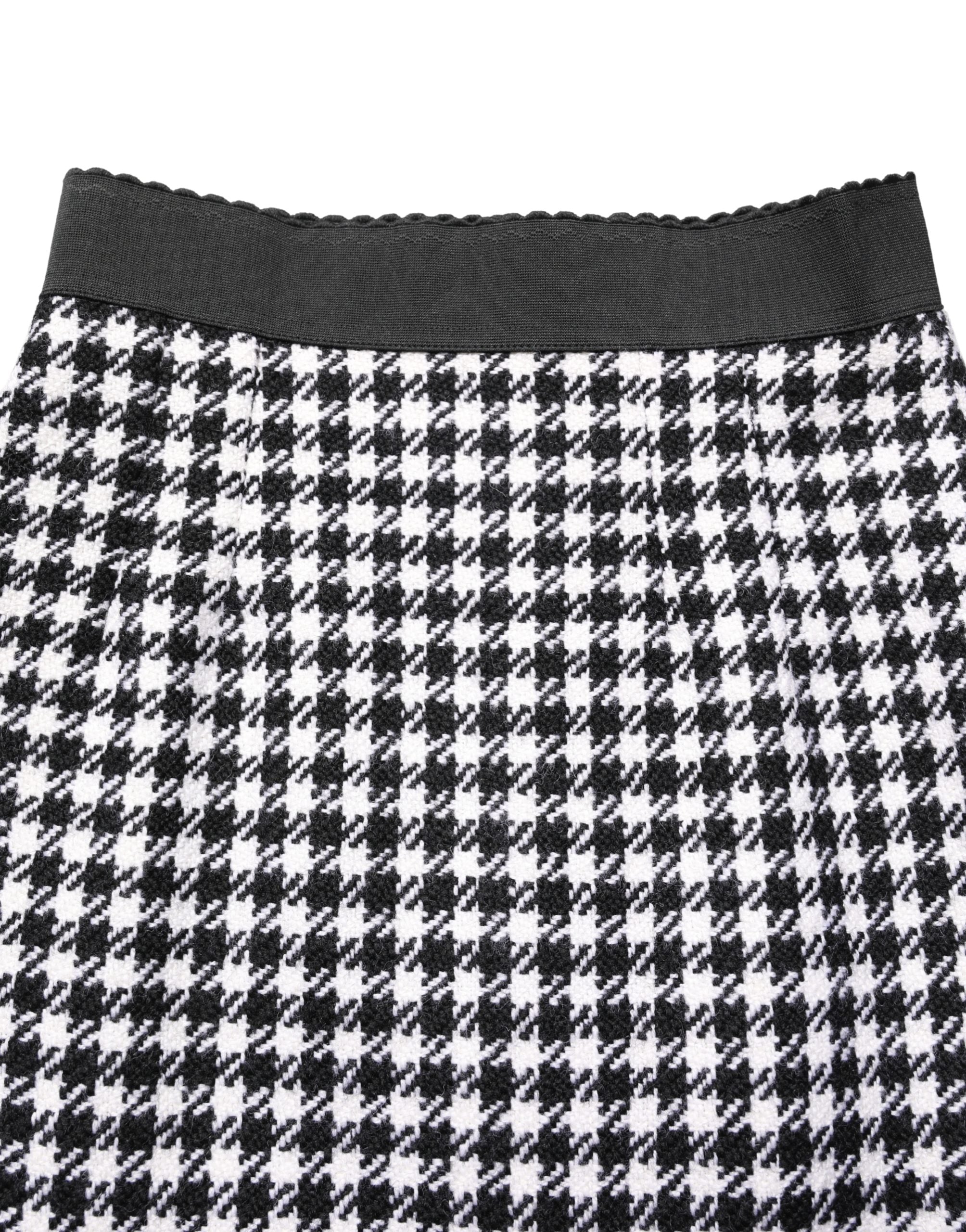 Dolce & Gabbana Dolce & Gabbana Black White Houndstooth HighWaist Mini Women's Skirt