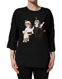 Dolce & Gabbana Dolce & Gabbana Black #dgfamily Silk Blouse Women's Top