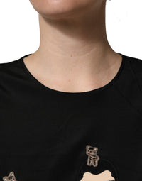 Dolce & Gabbana Dolce & Gabbana Black #dgfamily Silk Blouse Women's Top