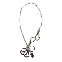 Dolce & Gabbana Dolce & Gabbana Silver Tone DG Logo Keychain Key Holder Bag Charm Women's Keyring