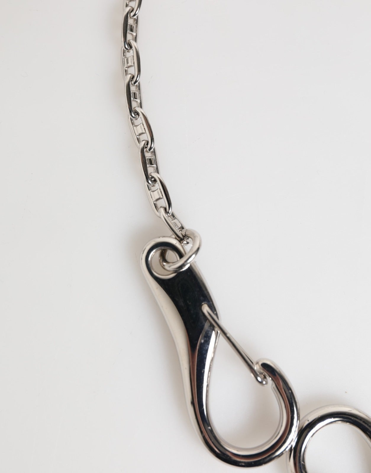 Dolce & Gabbana Dolce & Gabbana Silver Tone DG Logo Keychain Key Holder Bag Charm Women's Keyring