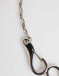 Dolce & Gabbana Dolce & Gabbana Silver Tone DG Logo Keychain Key Holder Bag Charm Women's Keyring